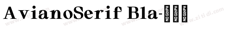 AvianoSerif Bla字体转换